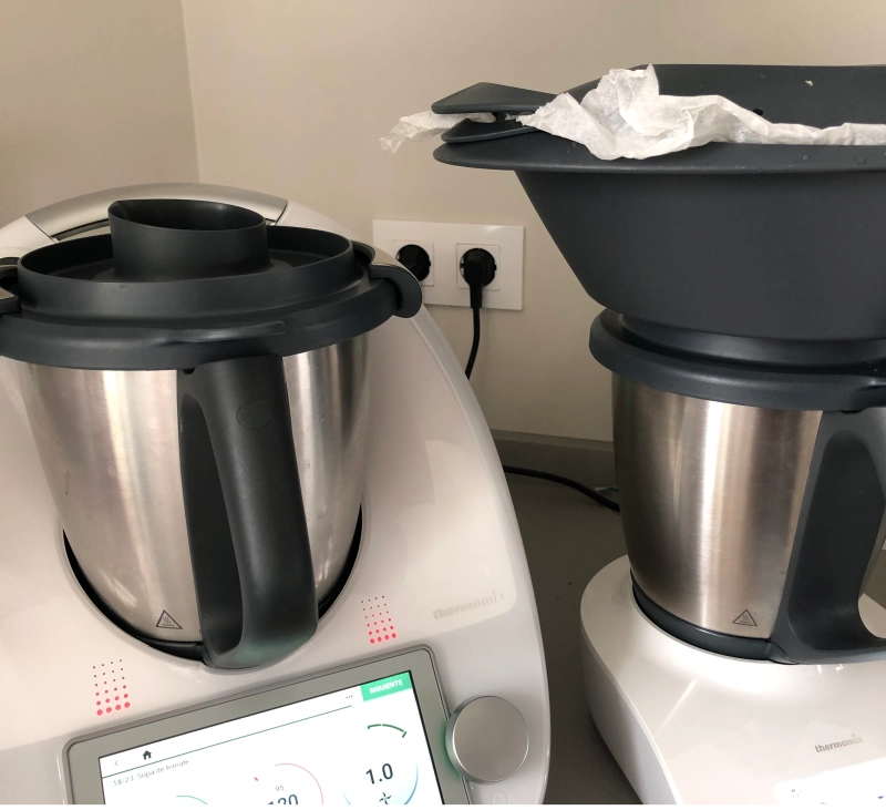 Sopa de tomate, caldo de puerros y Tortilla al vapor con Thermomix y Thermomix Friend