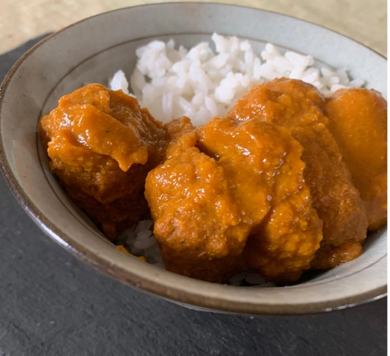 Menú: PAVO KORMA y ARROZ