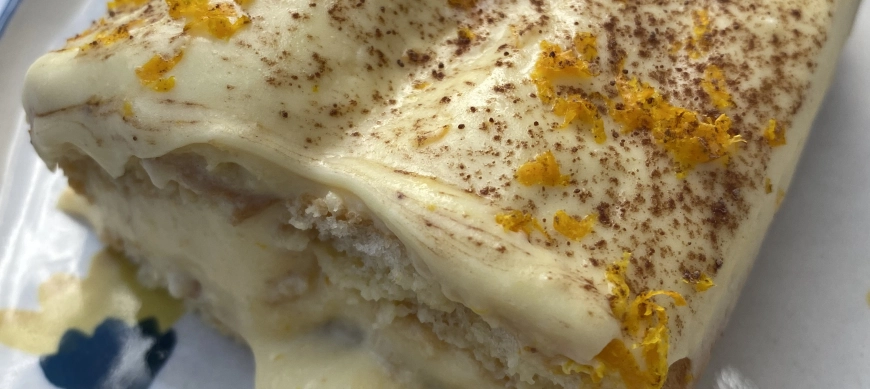 Tiramisú de naranja