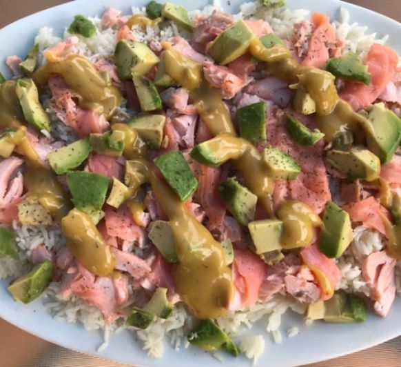 ENSALADA NÓRDICA DE ARROZ Y ALIÑO DE ENELDO