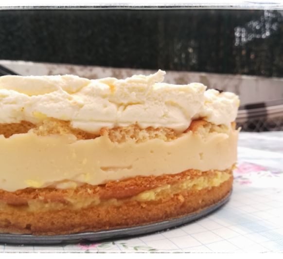 Pastel de piña y crema ( opción sin gluten)